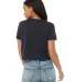 Bella + Canvas 8882 Women’s Flowy Cropped Short  HEATHER NAVY back view