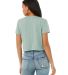 Bella + Canvas 8882 Women’s Flowy Cropped Short  DUSTY BLUE back view