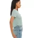 Bella + Canvas 8882 Women’s Flowy Cropped Short  DUSTY BLUE side view
