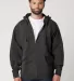 Cotton Heritage M2781 Premium Full-Zip Hoodie (New in Charcoal heather front view