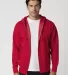 Cotton Heritage M2781 Premium Full-Zip Hoodie (New in Team red front view