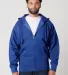 Cotton Heritage M2781 Premium Full-Zip Hoodie (New in Team royal front view