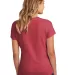 District Clothing DT7501 District    Womens Flex S Hthrd Red back view
