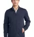 Eddie Bauer EB250     Sweater Fleece Full-Zip River Blue Hth front view