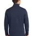 Eddie Bauer EB254     Sweater Fleece 1/4-Zip River Blue Hth back view