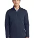 Eddie Bauer EB254     Sweater Fleece 1/4-Zip River Blue Hth front view