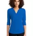 Ogio LOG104 OGIO    Ladies Jewel Henley Electric Blue front view