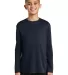 Port & Company PC380YLS     Youth Long Sleeve Perf Deep Navy front view
