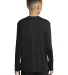 Port & Company PC380YLS     Youth Long Sleeve Perf Jet Black back view
