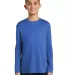 Port & Company PC380YLS     Youth Long Sleeve Perf Royal front view