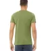 BELLA+CANVAS 3005CVC Cotton V-Neck T-shirt in Heather green back view