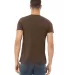 BELLA+CANVAS 3005CVC Cotton V-Neck T-shirt in Heather brown back view