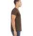 BELLA+CANVAS 3005CVC Cotton V-Neck T-shirt in Heather brown side view