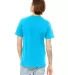 BELLA+CANVAS 3005CVC Cotton V-Neck T-shirt in Neon blue back view