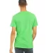 BELLA+CANVAS 3005CVC Cotton V-Neck T-shirt in Neon green back view