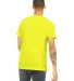 BELLA+CANVAS 3005CVC Cotton V-Neck T-shirt in Neon yellow back view