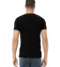 BELLA+CANVAS 3005CVC Cotton V-Neck T-shirt in Solid blk blend back view