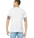 BELLA+CANVAS 3005CVC Cotton V-Neck T-shirt in Solid wht blend back view