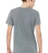 BELLA+CANVAS 3005CVC Cotton V-Neck T-shirt in Athletic heather back view