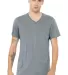 BELLA+CANVAS 3005CVC Cotton V-Neck T-shirt in Athletic heather front view