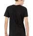 BELLA+CANVAS 3005CVC Cotton V-Neck T-shirt in Black heather back view