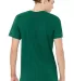 BELLA+CANVAS 3005CVC Cotton V-Neck T-shirt in Hthr grass green back view