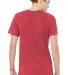 BELLA+CANVAS 3005CVC Cotton V-Neck T-shirt HEATHER RED back view