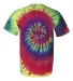 Dynomite 200MS Multi-Color Spiral Short Sleeve T-S in Classic rainbow spiral back view