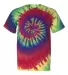 Dynomite 200MS Multi-Color Spiral Short Sleeve T-S in Classic rainbow spiral front view