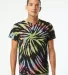 Dynomite 200MS Multi-Color Spiral Short Sleeve T-S in Aurora front view