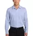Port Authority Clothing W645 Port Authority    Pin Blue Horiz/Wht front view