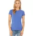 BELLA 6004 Womens Favorite T-Shirt in Hthr colum blue front view