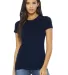 BELLA 6004 Womens Favorite T-Shirt in Navy front view