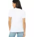 BELLA 6405 Ladies Relaxed V-Neck T-shirt in White back view