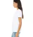 BELLA 6405 Ladies Relaxed V-Neck T-shirt in White side view