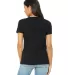 BELLA 6405 Ladies Relaxed V-Neck T-shirt in Black back view