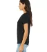 BELLA 6405 Ladies Relaxed V-Neck T-shirt in Black side view