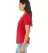 BELLA 6405 Ladies Relaxed V-Neck T-shirt in Red side view