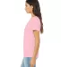 BELLA 6405 Ladies Relaxed V-Neck T-shirt in Pink side view