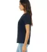 BELLA 6405 Ladies Relaxed V-Neck T-shirt in Navy side view