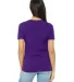 BELLA 6405 Ladies Relaxed V-Neck T-shirt in Team purple back view
