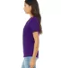 BELLA 6405 Ladies Relaxed V-Neck T-shirt in Team purple side view