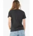 BELLA 6405 Ladies Relaxed V-Neck T-shirt in Dark grey back view