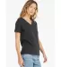 BELLA 6405 Ladies Relaxed V-Neck T-shirt in Dark grey side view