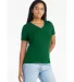 BELLA 6405 Ladies Relaxed V-Neck T-shirt in Kelly side view