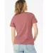 BELLA 6405 Ladies Relaxed V-Neck T-shirt in Mauve back view