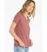 BELLA 6405 Ladies Relaxed V-Neck T-shirt in Mauve side view