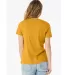BELLA 6405 Ladies Relaxed V-Neck T-shirt in Mustard back view