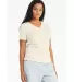 BELLA 6405 Ladies Relaxed V-Neck T-shirt in Natural side view