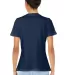 BELLA 6405 Ladies Relaxed V-Neck T-shirt in Navy back view